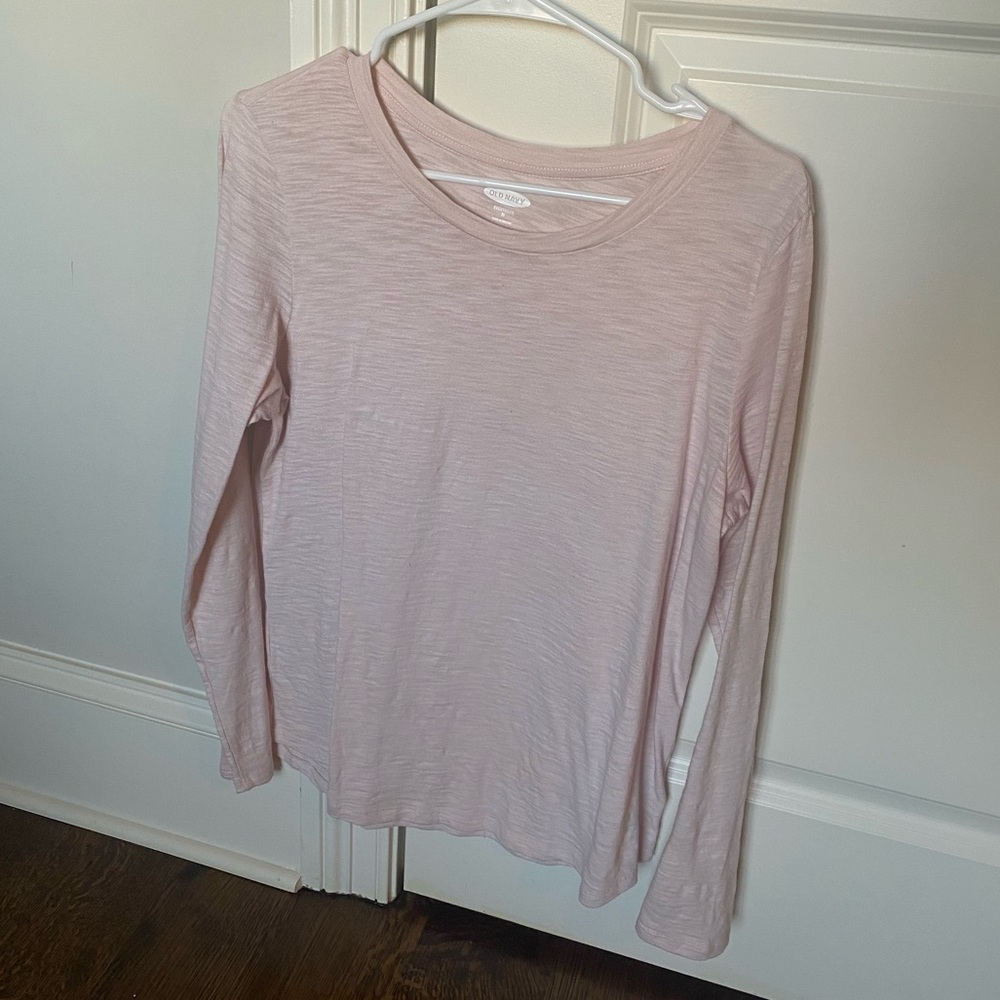 Old Navy Light Pink Long Sleeve Tee